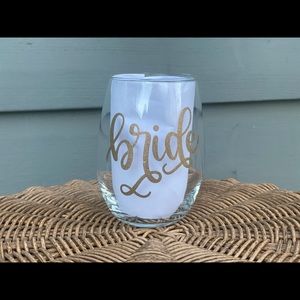 Bride Stemless Wine Glass